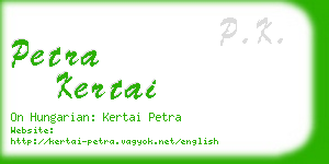 petra kertai business card